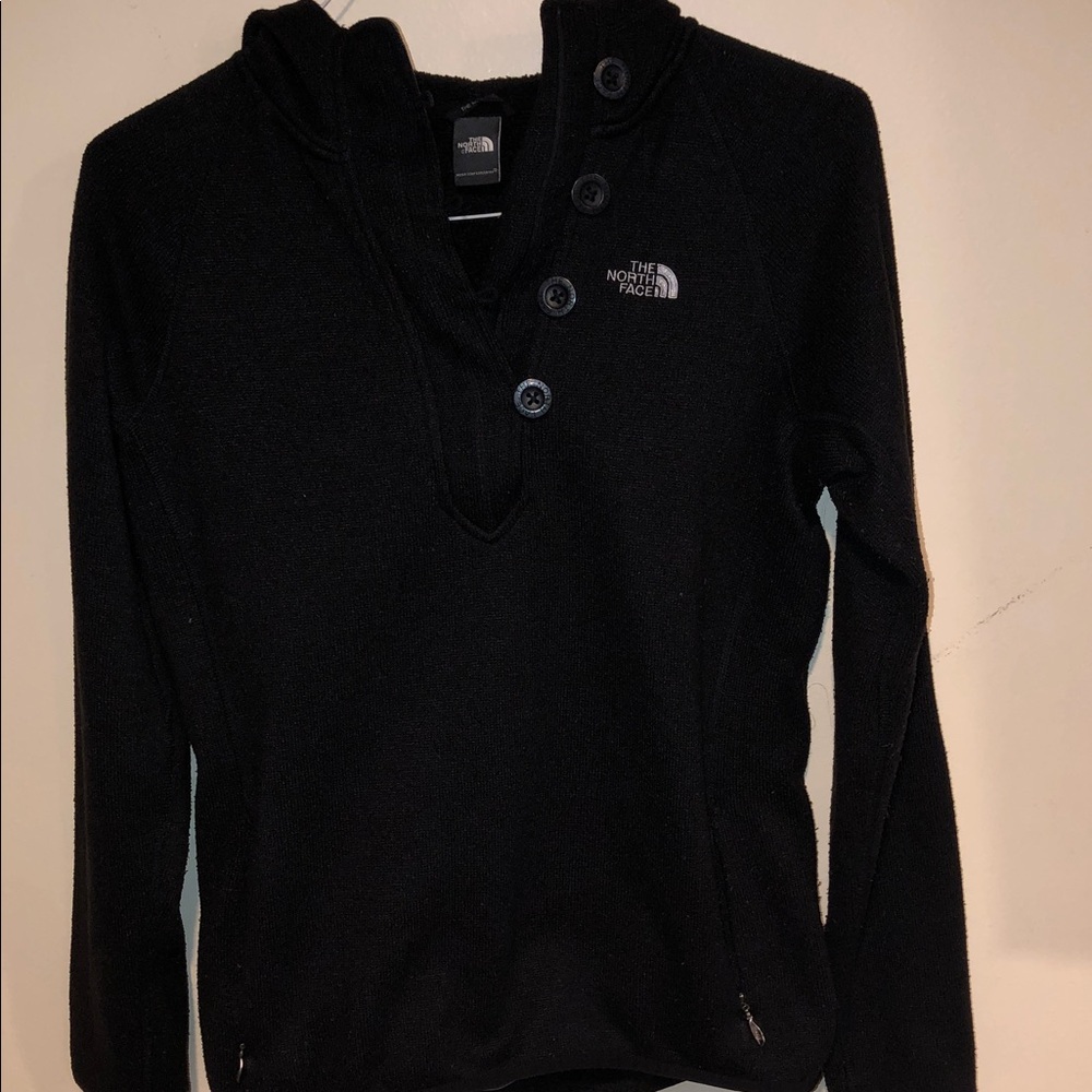The North Face Black Button-Up Fleece
